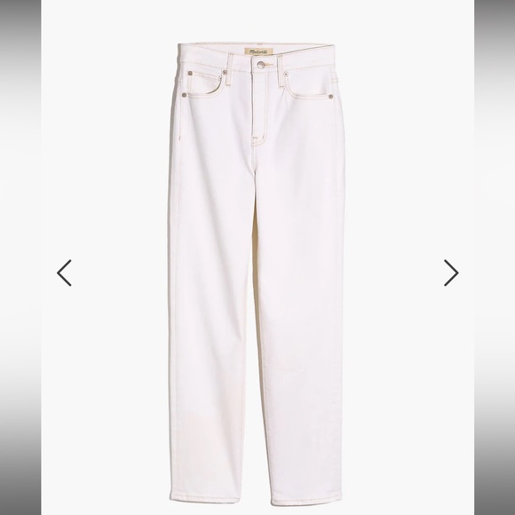 NWOT Madewell Classic Straight Leg Jean Petite Cropped Tile White Sz 23P - Picture 2 of 15